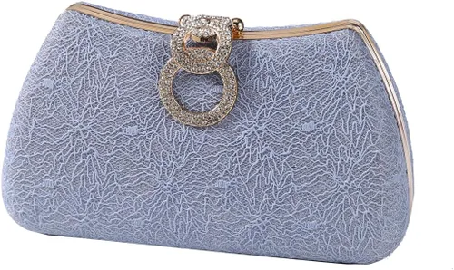 Vista 7 de Dreubea Bolso de noche de moda para mujer, bolso de embrague con cadena Champán