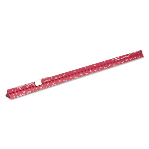 Vista 33 de Alumicolor Regla Métrica de Bolsillo para Arquitecto de Aluminio, 15CM, Negro
