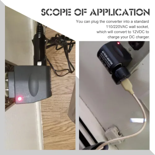 Vista 5 de Convertidor de CA a CC, Adaptador de Encendedor de Cigarrillos a Enchufe de Pared, Accesorios para Coche para Transformador de Suministro