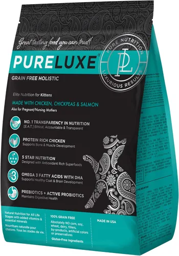 Vista 12 de PURELUXE Alimento para gatos sin granos y gluten, nutrición Elite para gatos adultos, pavo, para todas las etapas de la vida y razas, fabricado