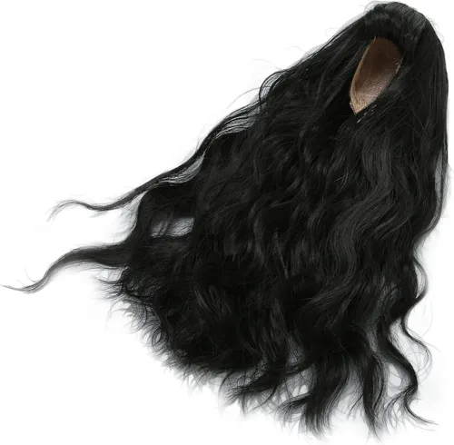 Vista 2 de Zerodis Peluca de muñeca articulada 1/6 peluca de muñeca de larga duración decoración calor para vestir muñecas (negro)