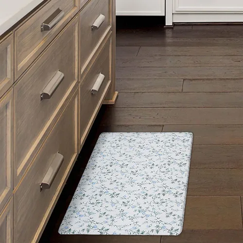 Vista 17 de Lucky Brand Tapete de bienestar impreso – Tapete de cocina acolchado cómodo – Fácil de limpiar – Antifatiga y antideslizante – 0.472 in Seda Floral