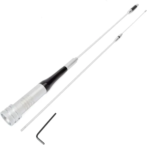 Vista 6 de HYS Amateur VHF/UHF antena de radio móvil, 42.7 pulgadas, transceptor FM UHF antena macho para 6.6 ft 27.6 in 144 Mhz/430 Mhz de banda dual portátil