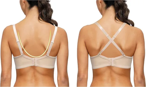 Vista 4 de Push Up - Camiseta acolchada gruesa con aros, brasier de encaje, soporte de elevación para mujer, añade una taza