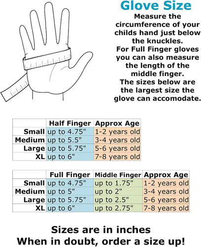 Vista 7 de ZippyRooz Guantes de bicicleta largos para niños pequeños y pequeños
