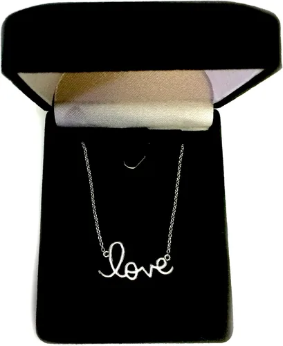Vista 5 de Collar con logo de amor en plata de ley, 18.0 in, Plata esterlina