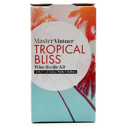 Vista 2 de Master Vintner - Kit de recetas de vinificación Tropical Bliss, hace 6 galones (chardonnay melocotón)