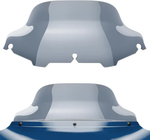 Vista 13 de Benlari - Parabrisas negro de 8" para motocicleta, compatible con Harley Davidson Touring Street Glide Electra Glide Tri Glide FLHT FLHX FLHTK FLHTC