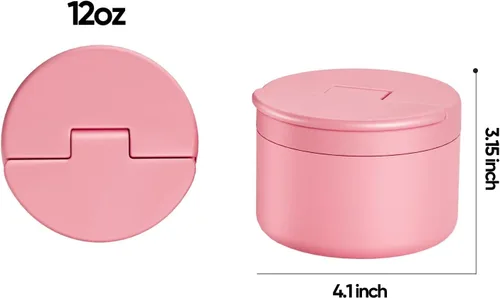 Vista 7 de Termo de sopa de 12 onzas para comida caliente para niños, tarro de comida aislado al vacío, termo de sopa sin torsiones para comida caliente