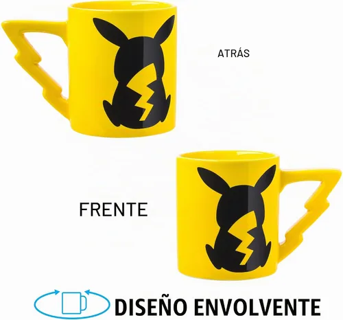 Vista 5 de Silver Buffalo Taza de cerámica con asa esculpida en 3D de Pokémon Pikachu con rayo, 20 onzas (591 ml)