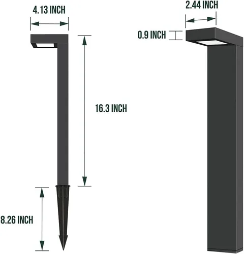 Vista 5 de GKOLED Paquete de 4 Luces de Paisaje de Bajo Voltaje, Luces de Sendero, 3W 9-15V CA/CC Cableadas para Exteriores Luces LED de Sendero de Paisaje