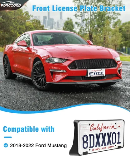 Vista 2 de Marco de matrícula para Ford Mustang 2018-2023