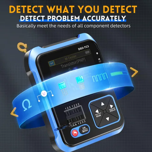 Vista 5 de Comprobador de transistores, osciloscopio digital, medidor de resistencia de capacitancia de inductancia portátil, microscopios USB