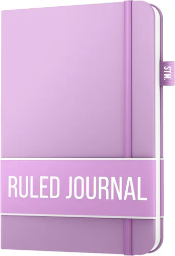 Vista 19 de Cuaderno rayado para escribir, 200 páginas, papel grueso de 4.23 oz/m² con notas adhesivas, lazo para bolígrafo, banda elástica, tapa dura de cuero