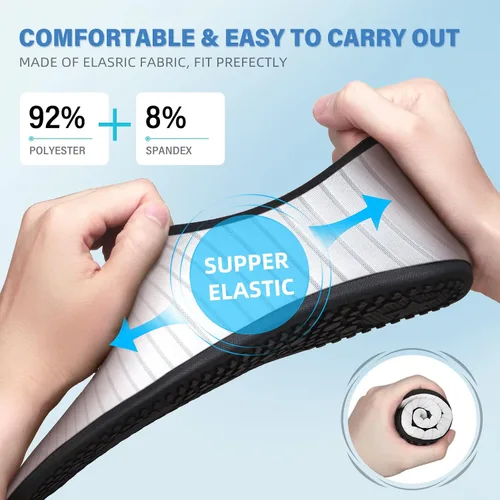 Vista 4 de ATHMILE Zapatos de agua de secado rápido para natación, playa, yoga, deportes, camping, accesorios para piscina o parque para mujeres, hombres