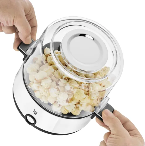 Vista 16 de WMF KITCHENminis - Máquina de palomitas de maíz para hacer palomitas de maíz, compacta, gran capacidad (2.2 litros), fácil operación, tapa