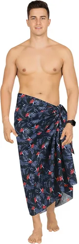 Vista 5 de HAPPY BAY Men's Sarong Cover Up Wraps Swim Beach