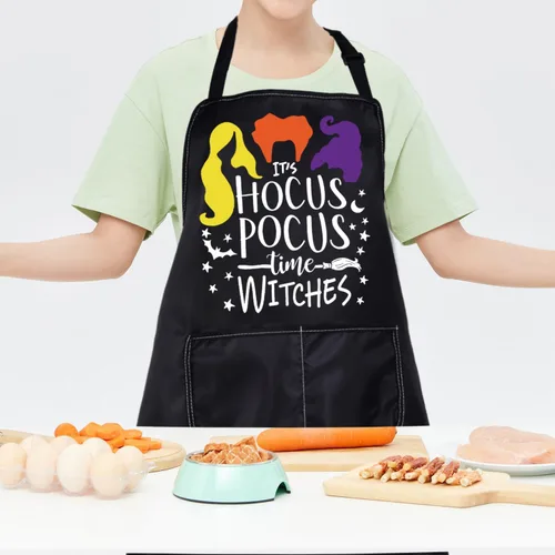 Vista 7 de CMNIM Sanderson Sister Aprons Hocus - Delantal inspirado en la película, regalos para los fanáticos de Winifred, Sarah y Mary Witch, delantal