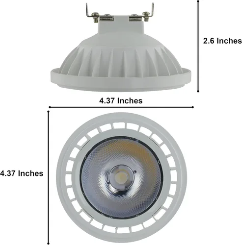 Vista 6 de Satco S12247 AR111 Bombilla LED reflectora, 12W, haz de 36 grados