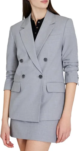 Vista 5 de Club Monaco Blazer relajado de lana ligera con doble botonadura para mujer