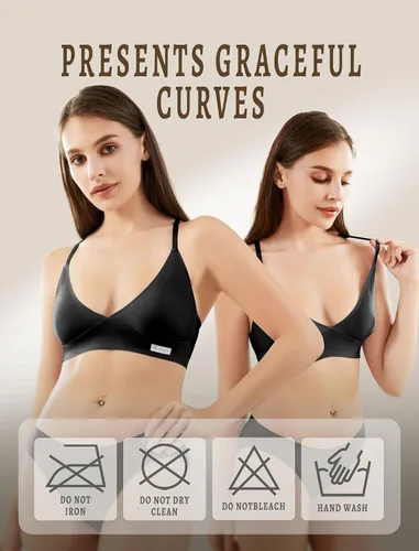 Vista 2 de Sujetadores sin varillas para mujer, brasier deportivo sin costuras, cómodo, acolchado, para entrenamiento, espalda cruzada, tallas S-XXL