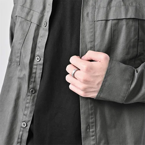 Vista 12 de Nanafast 3 anillos giratorios para la ansiedad, anillos giratorios de acero inoxidable para mujeres y hombres, anillos para aliviar el estrés