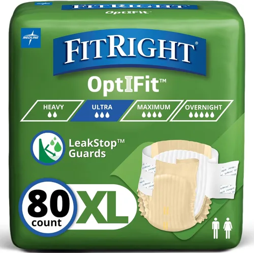 Vista 8 de FitRight Pañales para adultos, Absorción Ultra Fuerte, S (Talla de cintura 20in-32in), 20 unidades, calzoncillos OptiFit para incontinencia