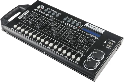 Vista 6 de Controlador de luz de escenario DMX 512 - Controlador de luces DMX de 512 canales con programa integrado y función de interruptor DIP RDM