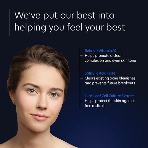 Vista 3 de PCA SKIN Tratamiento de claridad intensiva: 0.5% de retinol de vitamina A pura y suero facial de ácido salicílico al 2% para piel propensa al acné