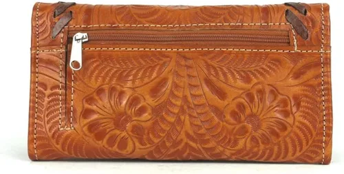 Vista 3 de American West Lariats & Lace Cartera de piel de tres pliegues