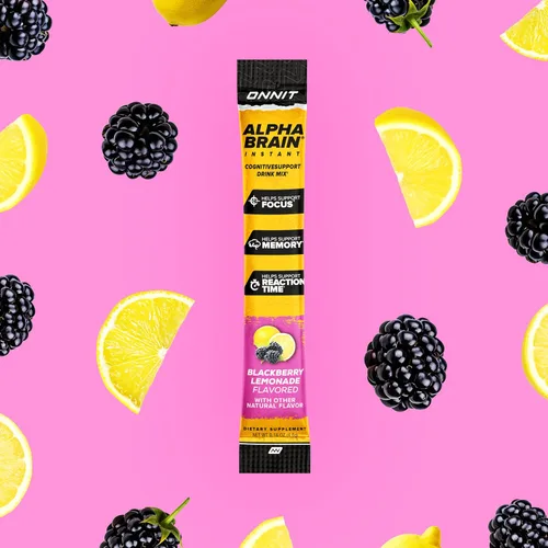 Vista 8 de ONNIT Alpha Brain - Mezcla de bebida instantánea de apoyo cognitivo, sabor a limonada de mora, suplemento nootrópico para concentración, memoria