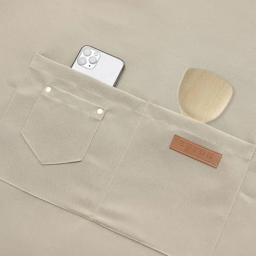 Vista 3 de Tosewever Delantales de Arte para Mujeres Pintura Cerámica Horneado, Delantal de Cocina con Correas de Hebilla para Hombres con Bolsillos para Chef