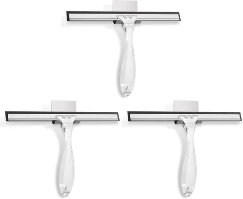 Vista 8 de AmazerBath Escobilla para puerta de cristal de ducha, escobilla de ducha para puertas de cristal, escobilla multiusos con gancho para puertas