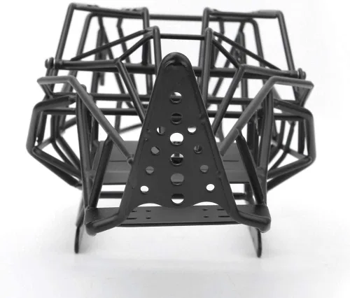 Vista 7 de Dilwe Marco de jaula enrollable para automóvil a control remoto, marco de metal, cubierta de chasis para Axial Wraith a escala 1/10