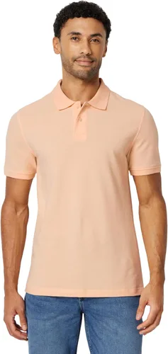 Vista 42 de Amazon Essentials Camiseta polo para hombre de manga corta y ajuste ajustado de algodón piqué Naranja Albaricoque