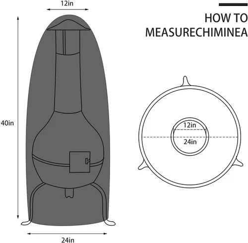Vista 2 de Fundas de chimenea impermeables, funda protectora para calentador de fuego, fundas de chimenea de patio al aire libre, funda duradera para chimeneas