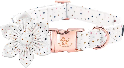 Vista 21 de Collar para perro Elegant little tail de otoño, collares para mascotas de Halloween con flor, lindo estampado de calabaza, collar para cachorro B