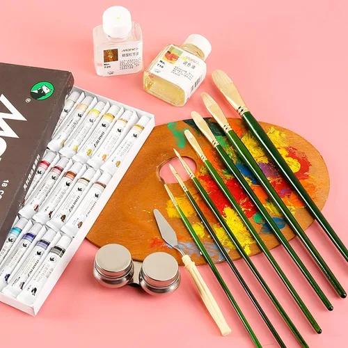 Vista 7 de Wooden Rectangular Artist Painting Palette with Thumb Hole, Wooden Color Mixing Tray, Paint Watercolor Dish. (Size : Large)