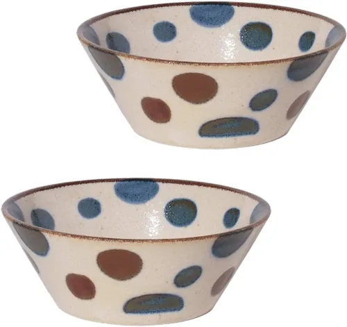 Vista 12 de Minorutouki mino ware PAIKAJI cuenco de fideos antitipo flor φ7.2×H3.6in 16.58oz