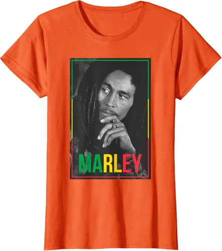 Vista 55 de Camiseta blanca oficial de Bob Marley Photo S Negro