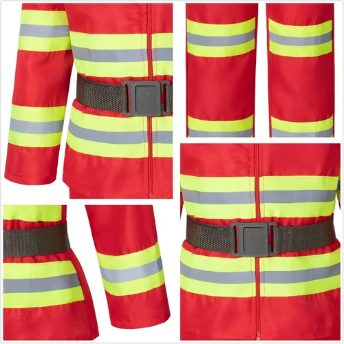 Vista 5 de Disfraz de jefe de bomberos para niños, rojo para niños (3-9 años)