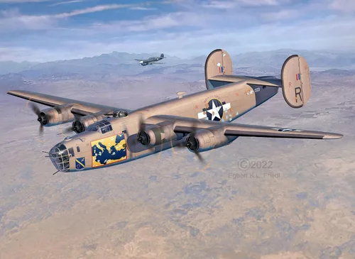 Vista 8 de Revell 03831 B-24D Liberator Kit de modelo de plástico sin construir/sin pintar a escala 1:48