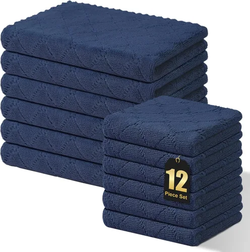 Vista 61 de Homaxy - Paquete de 12 trapos de cocina (13 x 19 pulgadas, marrón), de terciopelo coral supersuaves y absorbentes para lavar platos, paño