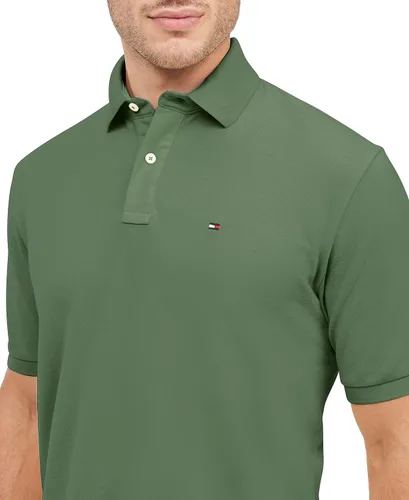Vista 39 de Tommy Hilfiger Polo de piqué de algodón de manga corta para hombre en ajuste regular