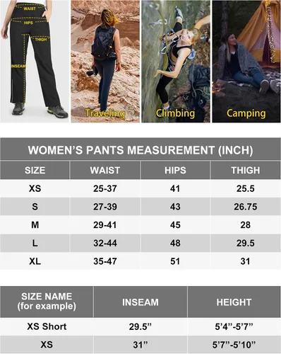 Vista 6 de 33,000ft Women's Rain Pants Lightweight Breathable Waterproof Pants Soft Windproof Overall Rain Pants for Hiking, Golf