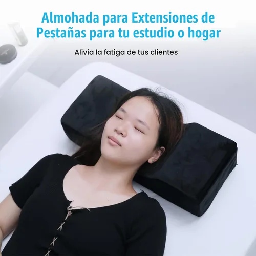 Vista 7 de Almohada Cómoda para Extensión de Pestañas, Almohada de Espuma Viscoelástica con Contorno Cervical para Soporte al Dormir, Almohada para Injerto