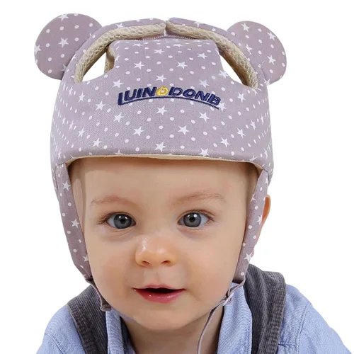 Vista 8 de Casco infantil para bebé, protector de cabeza (beige) Niños Ajustable Casco Sombrero Arneses Cap Kid Niño Crawl Walk Jugar
