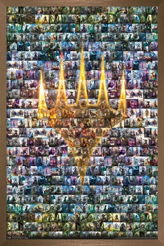 Vista 13 de Trends International Magic: The Gathering - Póster de collage de pared, 14.725 x 22.375 pulgadas, versión enmarcada de madera de granero