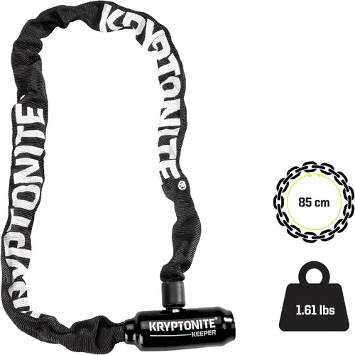 Vista 3 de Kryptonite Keeper 585 - Candado de cadena para bicicleta, 2.7 pies de largo, resistente, antirrobo, con llaves para bicicleta, motocicleta, scooter