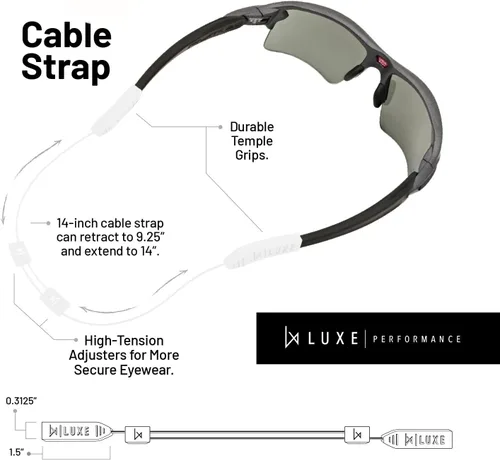 Vista 3 de Correa para gafas retenedor de gafas, correa para gafas de sol, correa para gafas, correas de cable ajustables, soporte para gafas